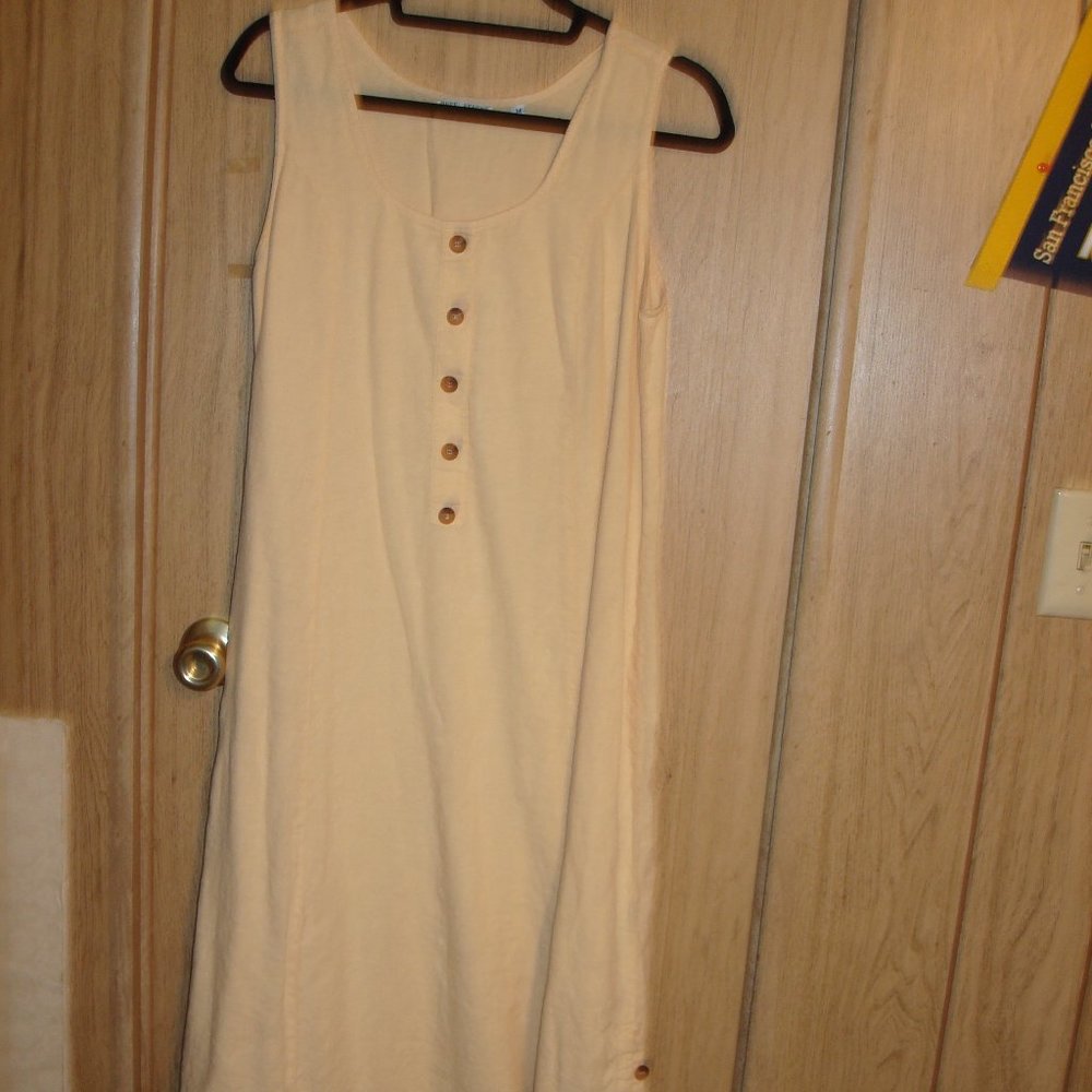 RUSS BERENS MALIBU USA VINTAGE LINEN DRESS SIZE M